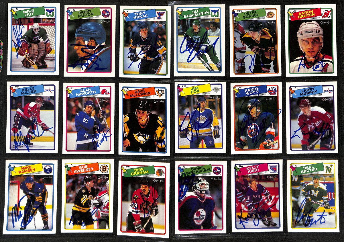 1988-89 O-Pee-Chee Hockey Cards Signed/Autographed Set 255/264 198859