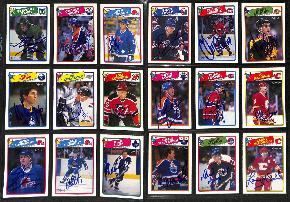 1988-89 O-Pee-Chee Hockey Cards Signed/Autographed Set 255/264 198859