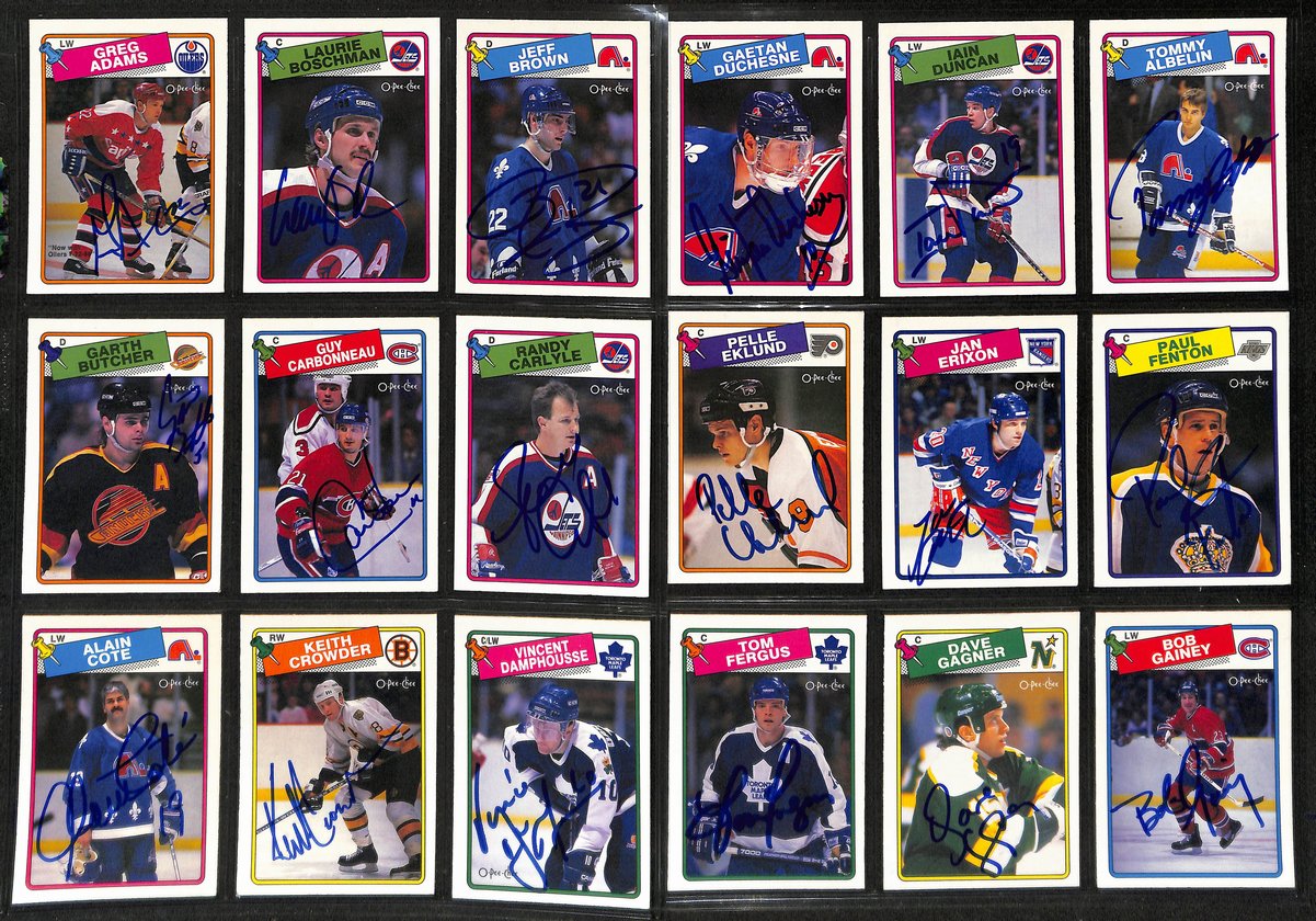 1988-89 O-Pee-Chee Hockey Cards Signed/Autographed Set 255/264 198859