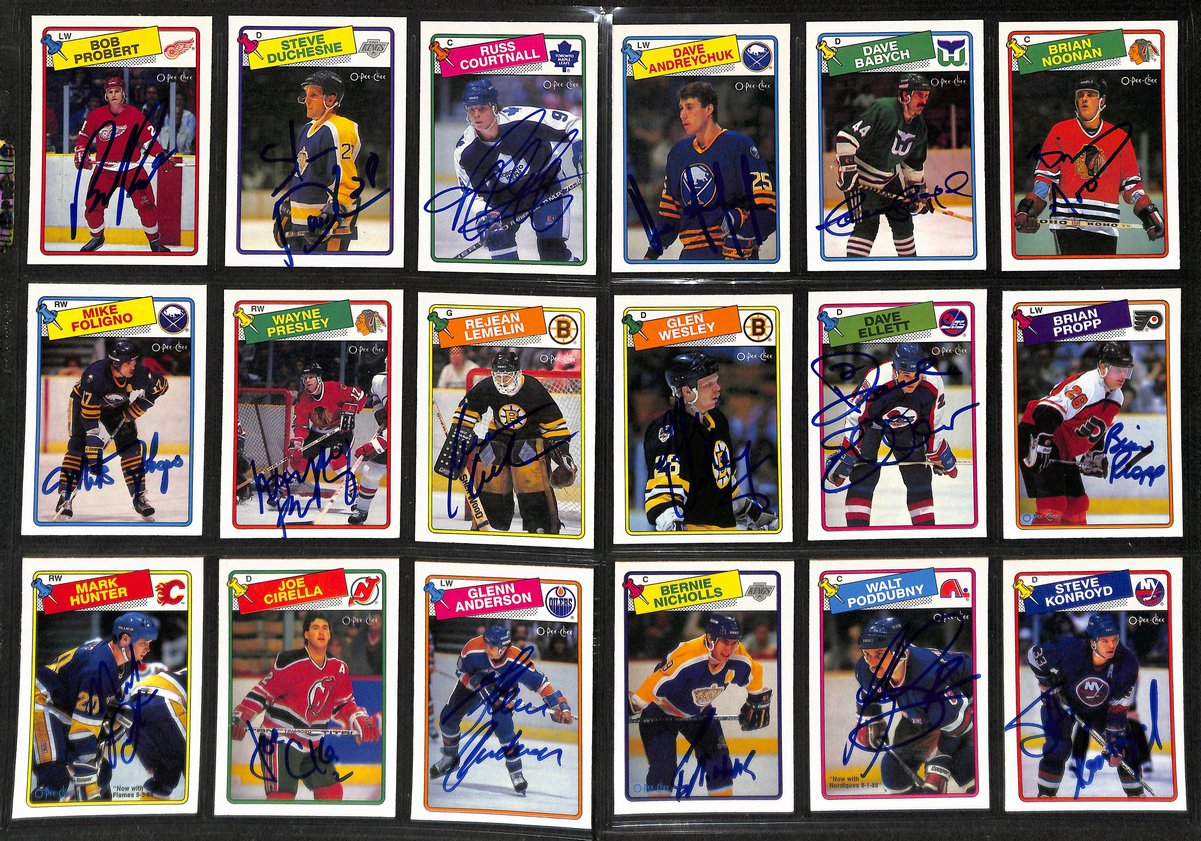 1988-89 O-Pee-Chee Hockey Cards Signed/Autographed Set 255/264 198859