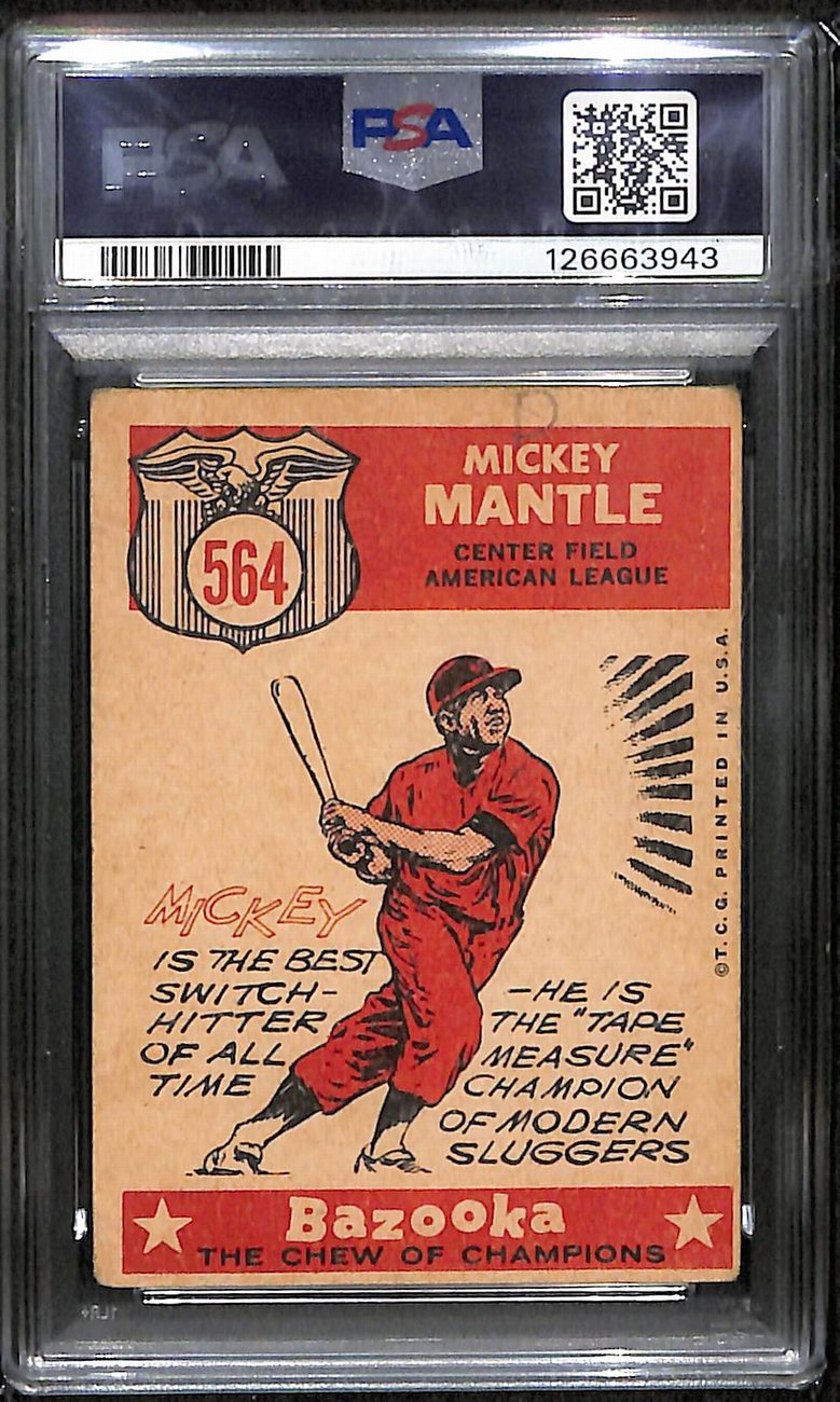 Mickey Mantle Signed/Auto 1959 Topps All Star Card #564 Yankees PSA/DNA 199064