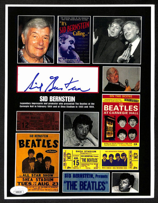 Sid Bernstein Signed/Auto 8.5x11 Photo Beatles Promoter Shea Stadium JSA 199385
