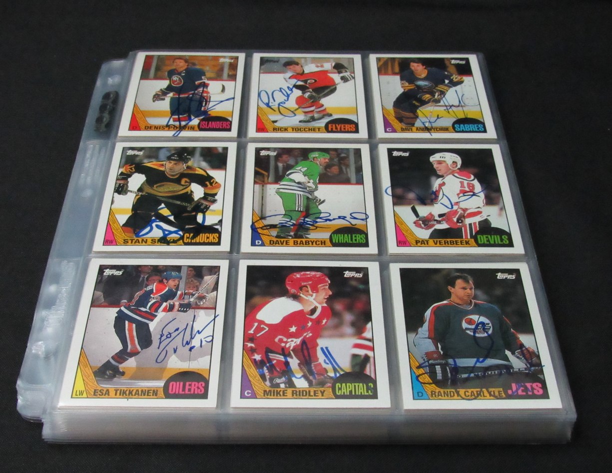 1986-87 Topps Hockey Cards Signed/Auto Complete Set 198 + Stickers 12 198858
