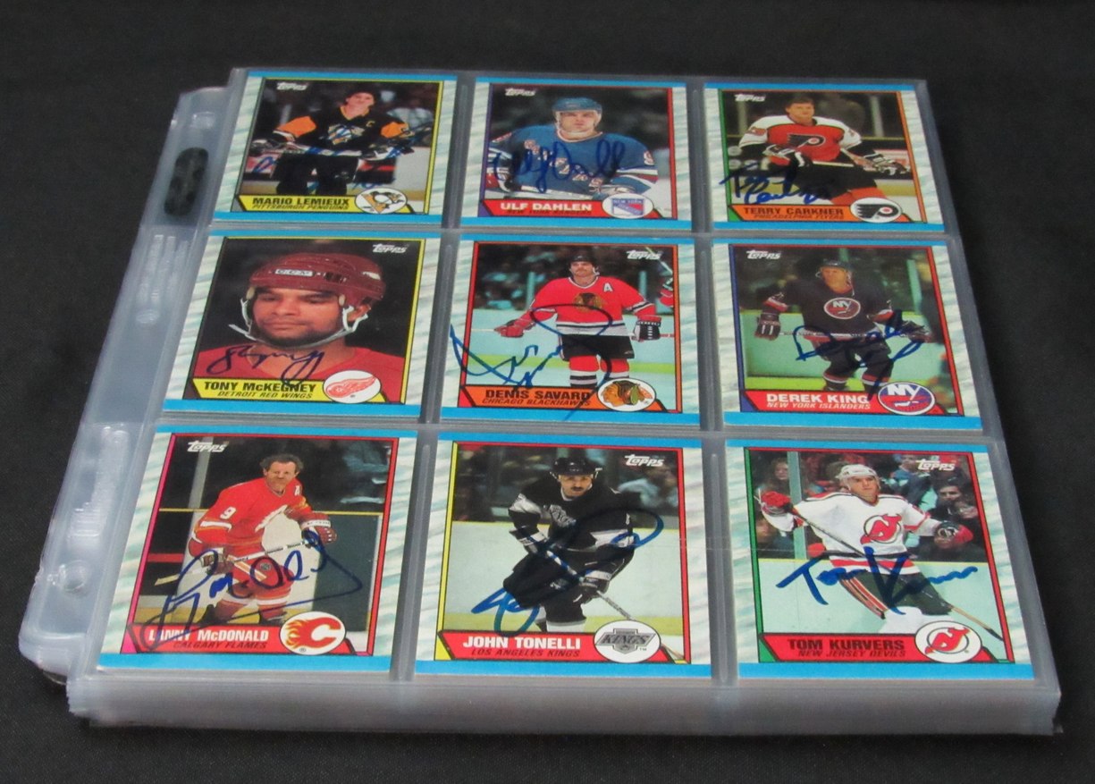 1989-90 Topps Hockey Cards Signed/Auto Set 195/198 + Stickers 11/12 198859