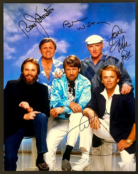 Beach Boys Multi-Signed 11x14 Photo Wilson/Love/Jardine/Johnston PSA/DNA 199691