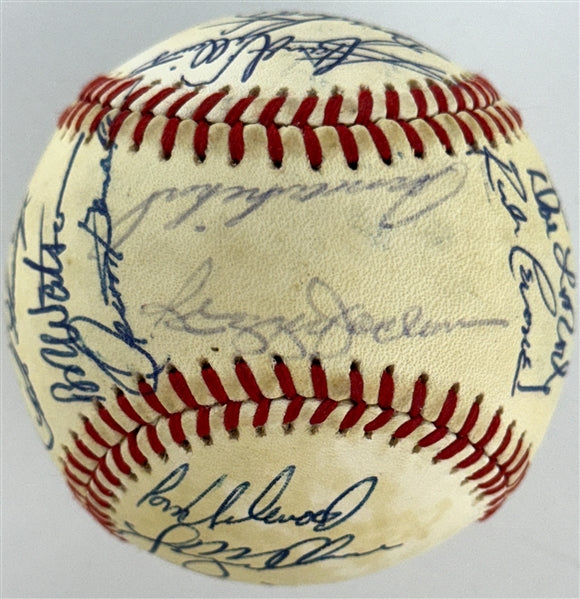 1981 New York Yankees Team Signed Baseball (25 Signatures) BAS/Beckett 200512