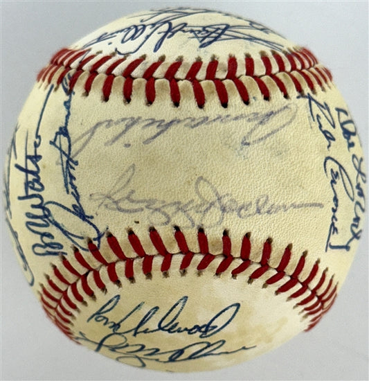 1981 New York Yankees Team Signed Baseball (25 Signatures) BAS/Beckett 200512