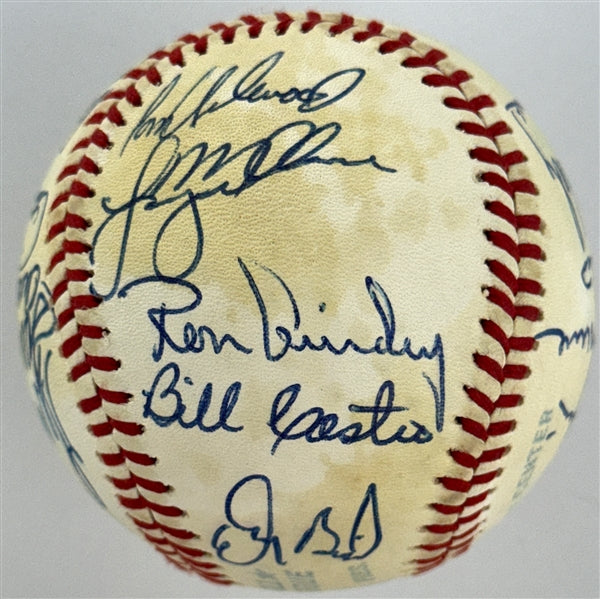 1981 New York Yankees Team Signed Baseball (25 Signatures) BAS/Beckett 200512
