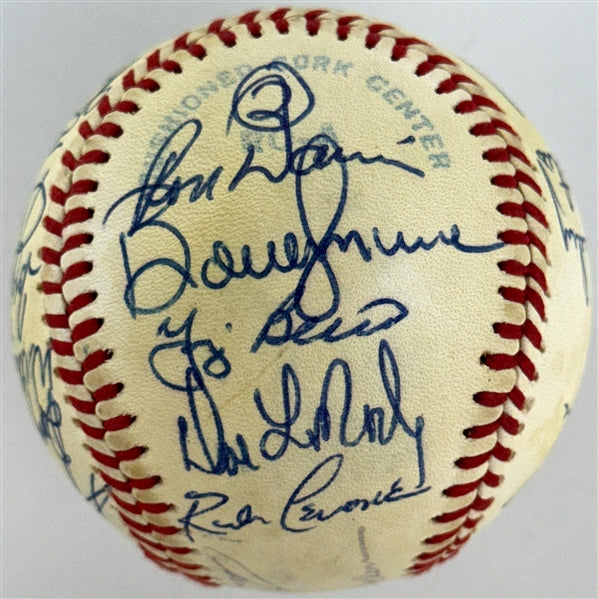 1981 New York Yankees Team Signed Baseball (25 Signatures) BAS/Beckett 200512