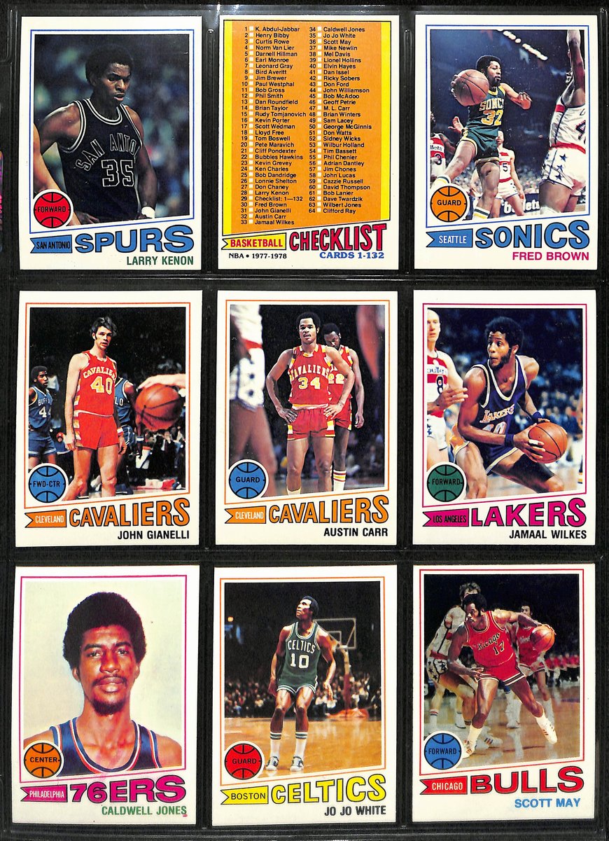 1977-78 TOPPS Basketball Complete Set (132) Parish RC Dantley RC Erving 199067