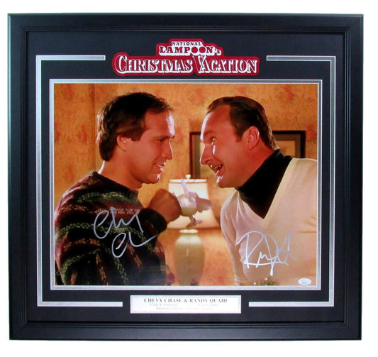 Chevy Chase/Randy Quaid Signed 16x20 Photo "Christmas Vacation" Framed JSA 19906