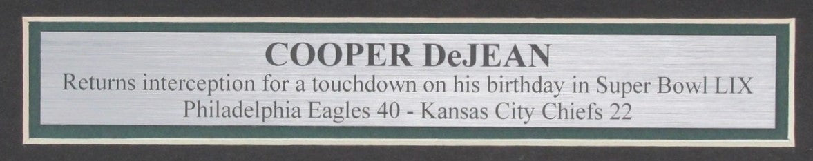 Cooper DeJean Signed/Autographed 8x10 Photo Collage Eagles Framed Fanatic 199070