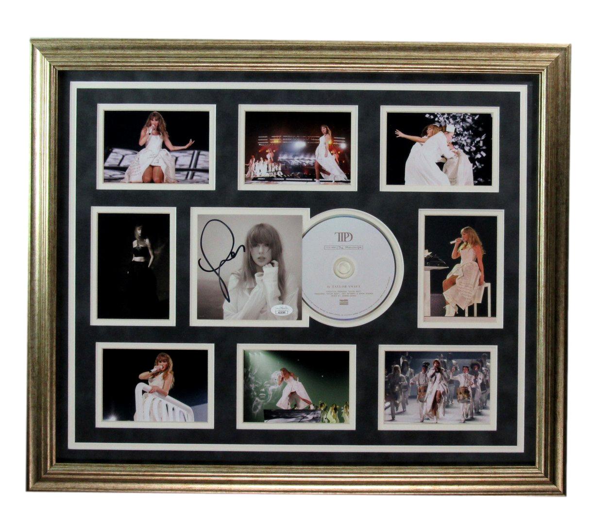 Taylor Swift Signed/Auto 16x20 CD Cover with Photo Collage Framed JSA 199072