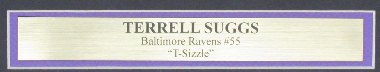 Terrell Suggs Signed/Autographed 16x20 Photo Ravens Framed Beckett 199073