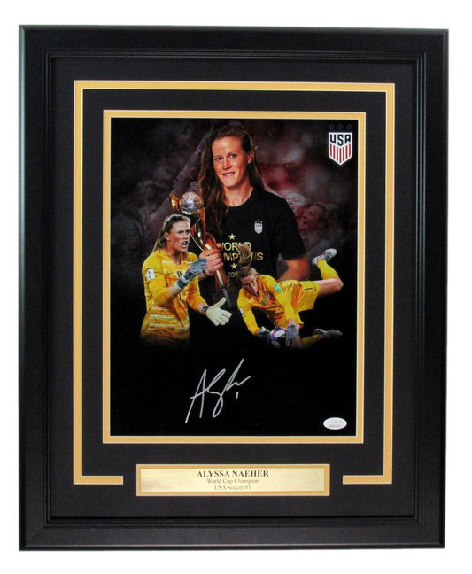 Alyssa Naeher Signed/Autographed 11x14 Photo US Women Soccer Framed JSA 199078