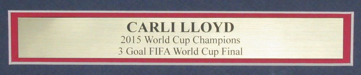 Carli Lloyd 2015 World Cup Champs Signed 16x20 Photo Framed JSA 200023