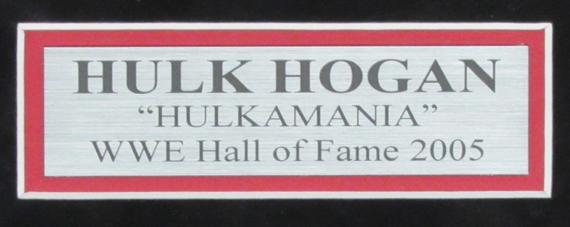 Hulk Hogan HOF WWE Signed Trading Card w/8x10 Photo Collage Framed PSA/DNA 19996