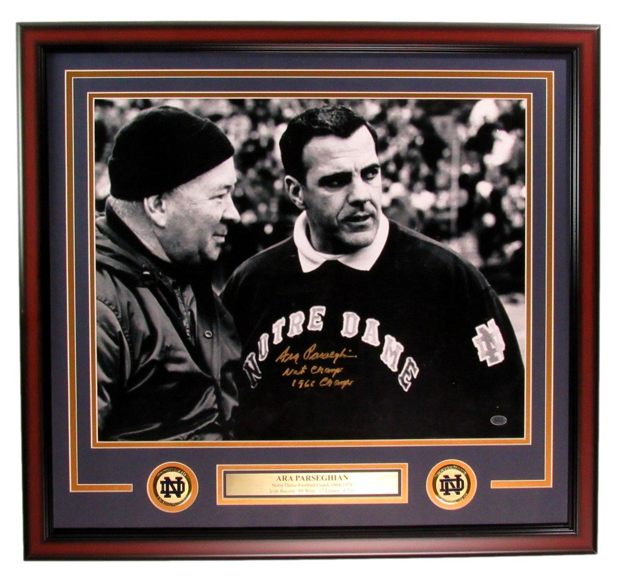 Ara Parseghian Signed/Autographed 16x20 Photo Notre Dame Coach Framed CAS 199968
