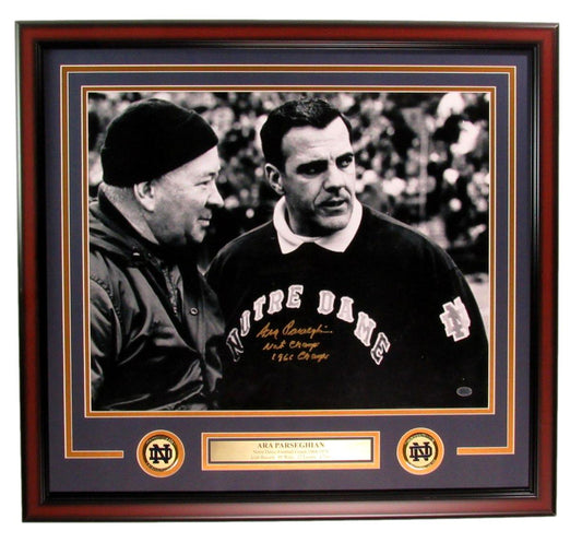 Ara Parseghian Signed/Autographed 16x20 Photo Notre Dame Coach Framed CAS 199968