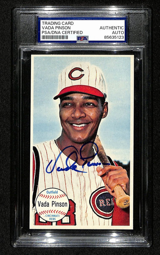 Vada Pinson Signed/Autographed 1964 TOPPS Giants Card #56 Reds PSA/DNA 200333