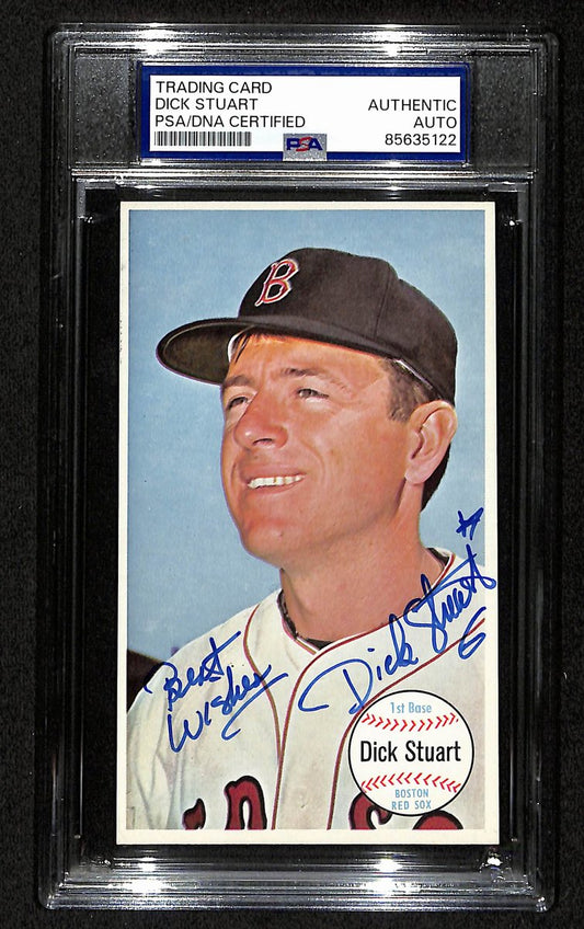 Dick Stuart Signed/Autographed 1964 TOPPS Giants Card #42 Red Sox PSA/DNA 200334