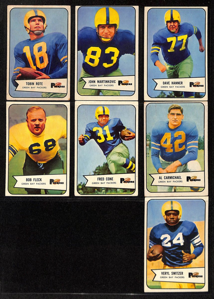 1954 Bowman Football Cards Green Bay Packers Complete Team Set (11) 200305