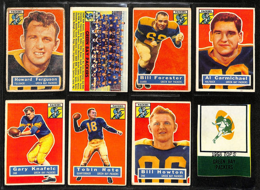 1956 TOPPS Football Cards Green Bay Packers Complete Team Set (10) 200307