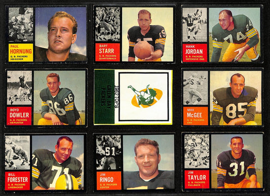 1962 TOPPS Football Cards Green Bay Packers Complete Team Set (12) 200314