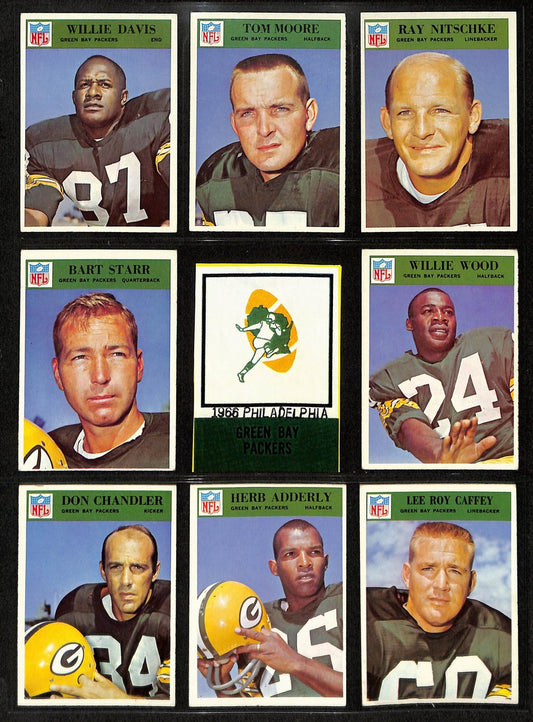 1966 Philadelphia Football Cards Green Bay Packers Complete Team Set (13) 200318