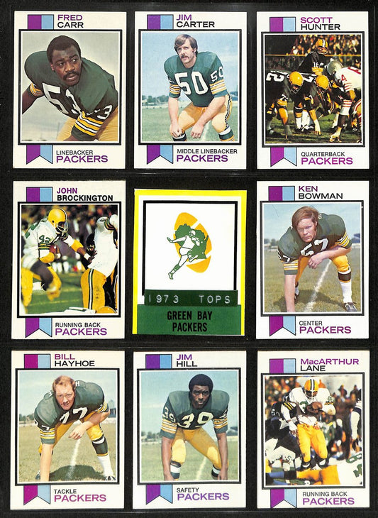 1973 TOPPS Football Cards Green Bay Packers Partial Team Set (21/22) 200324