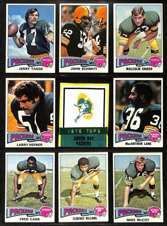1975 TOPPS Football Cards Green Bay Packers Complete Team Set (24) 200326