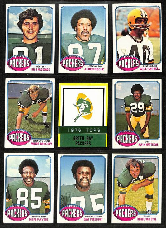 1976 TOPPS Football Cards Green Bay Packers Complete Team Set (25) 200327