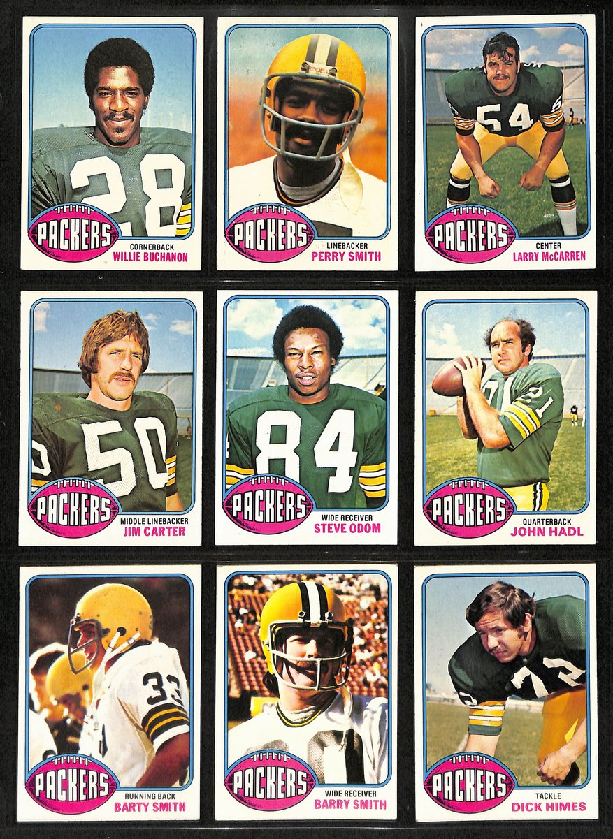 1976 TOPPS Football Cards Green Bay Packers Complete Team Set (25) 200327