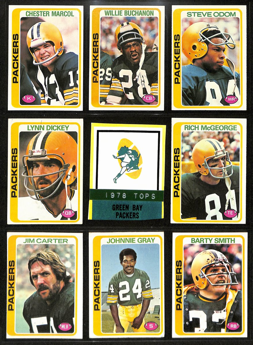 1978 TOPPS Football Cards Green Bay Packers Complete Team Set (11) 200329