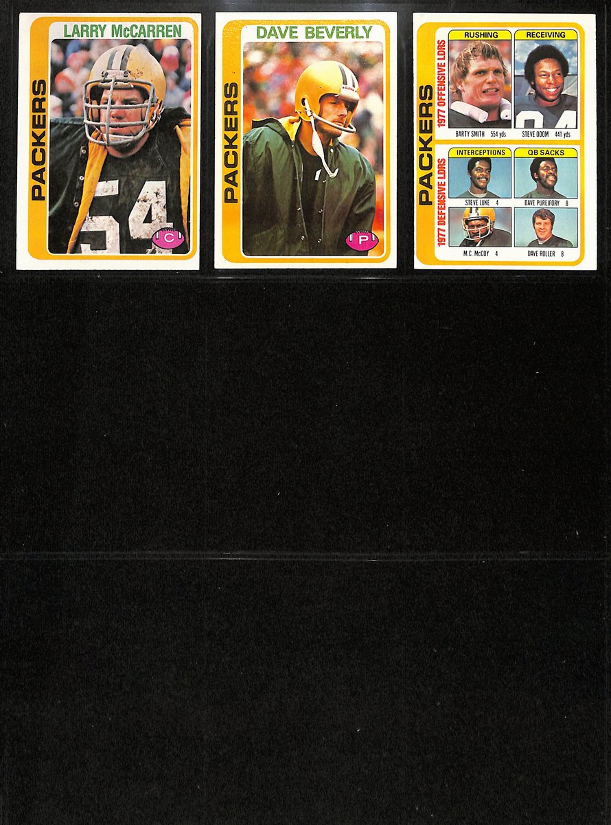 1978 TOPPS Football Cards Green Bay Packers Complete Team Set (11) 200329