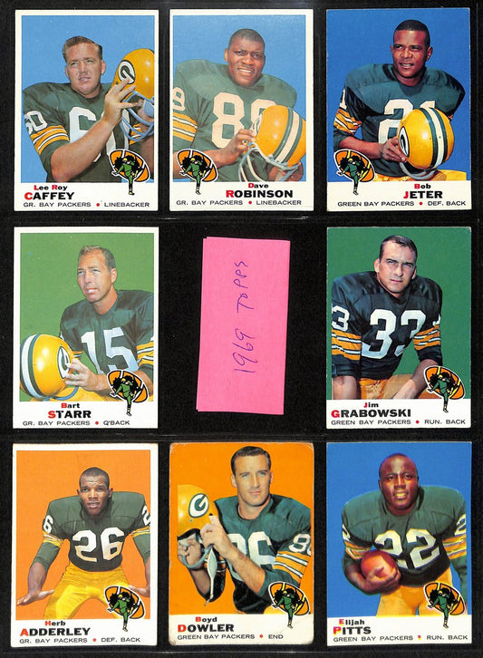 1969 TOPPS Football Cards Green Bay Packers Complete Team Set (12) 200332
