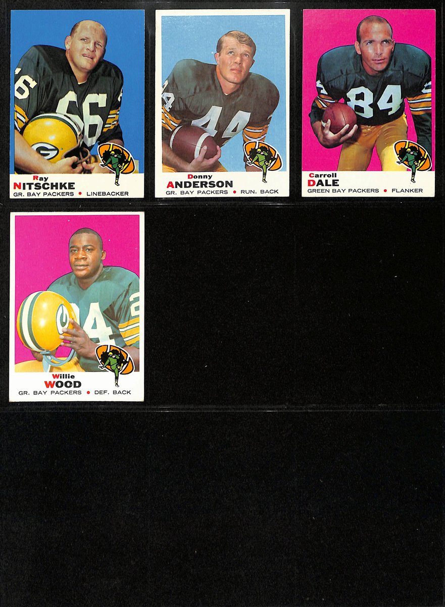 1969 TOPPS Football Cards Green Bay Packers Complete Team Set (12) 200332