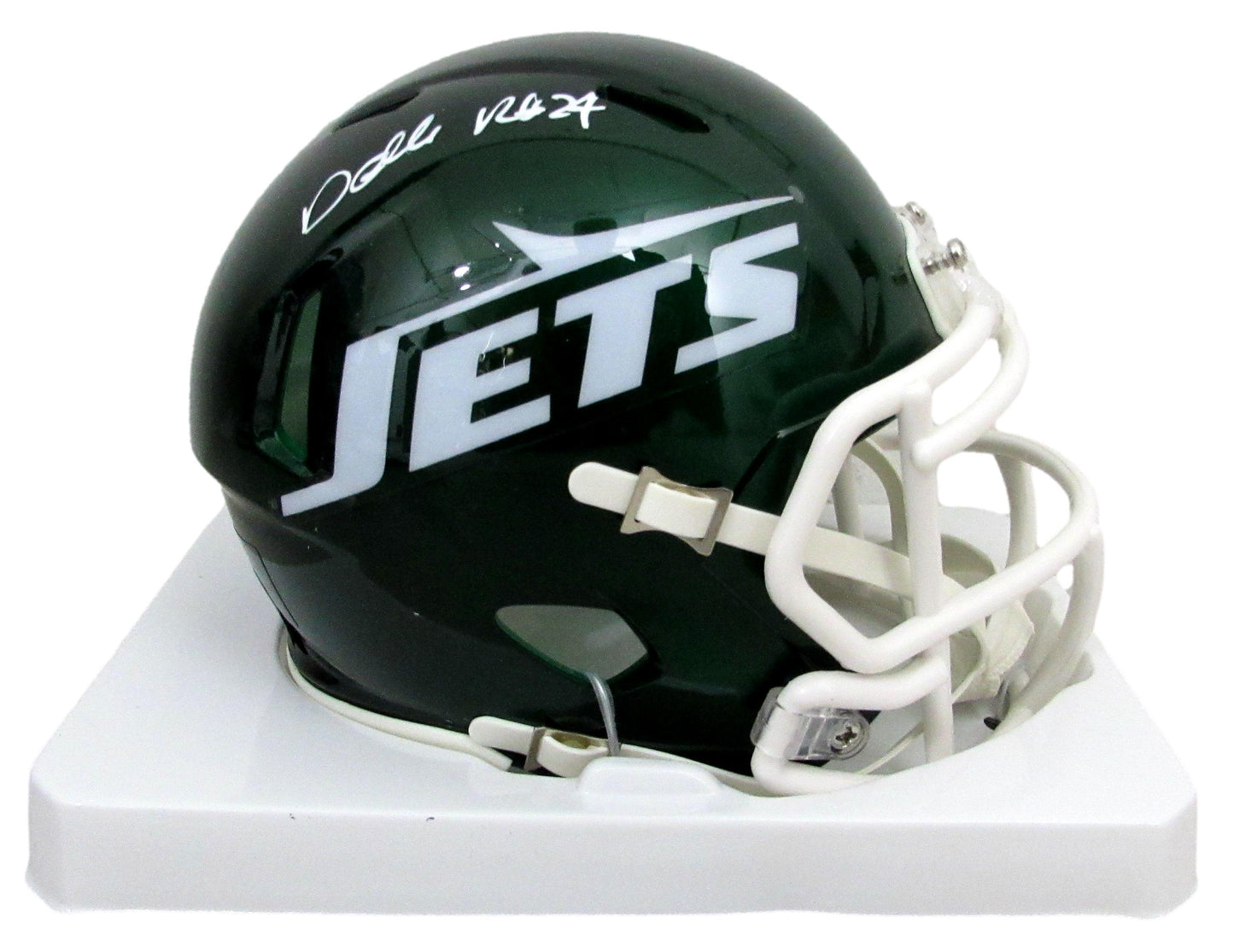 Darrelle Revis Signed/Autographed Green Mini Football Helmet Jets PROVA 200050