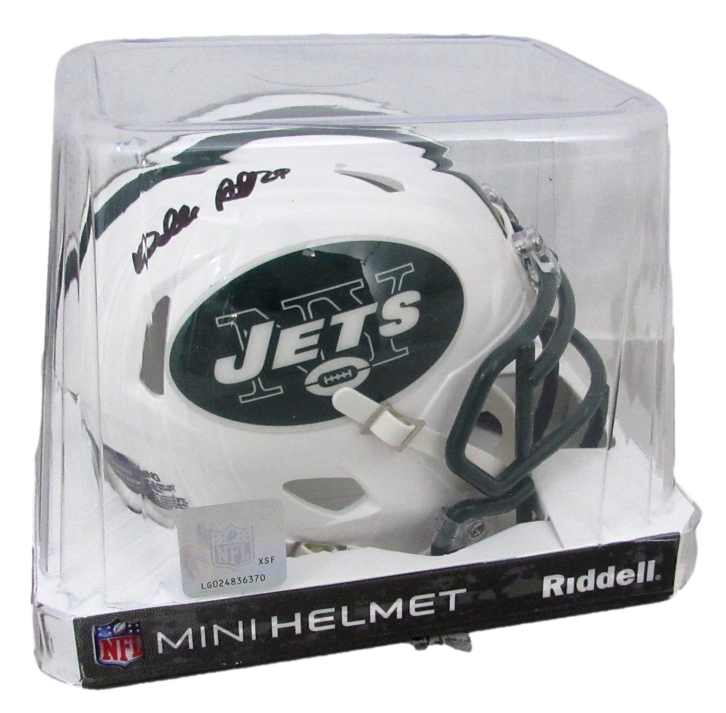 Darrelle Revis Signed/Autographed White Mini Football Helmet Jets PROVA 200051