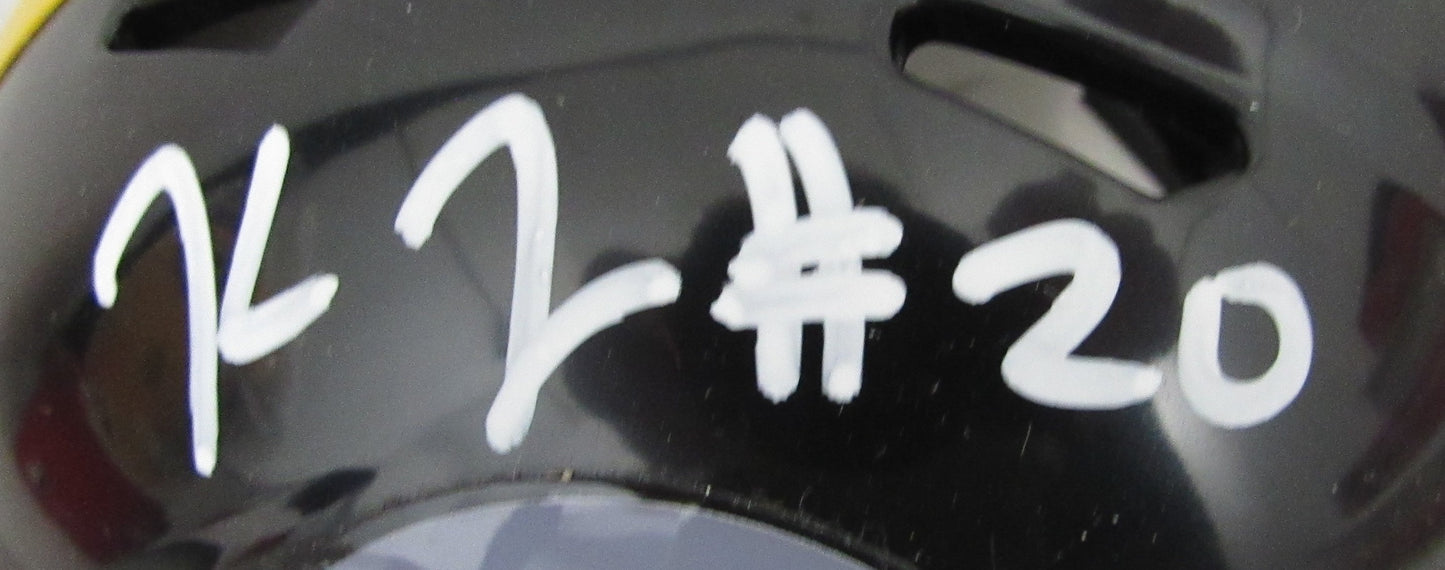 Kaleb Johnson Signed/Autographed Mini Football Helmet Steelers Beckett 200056