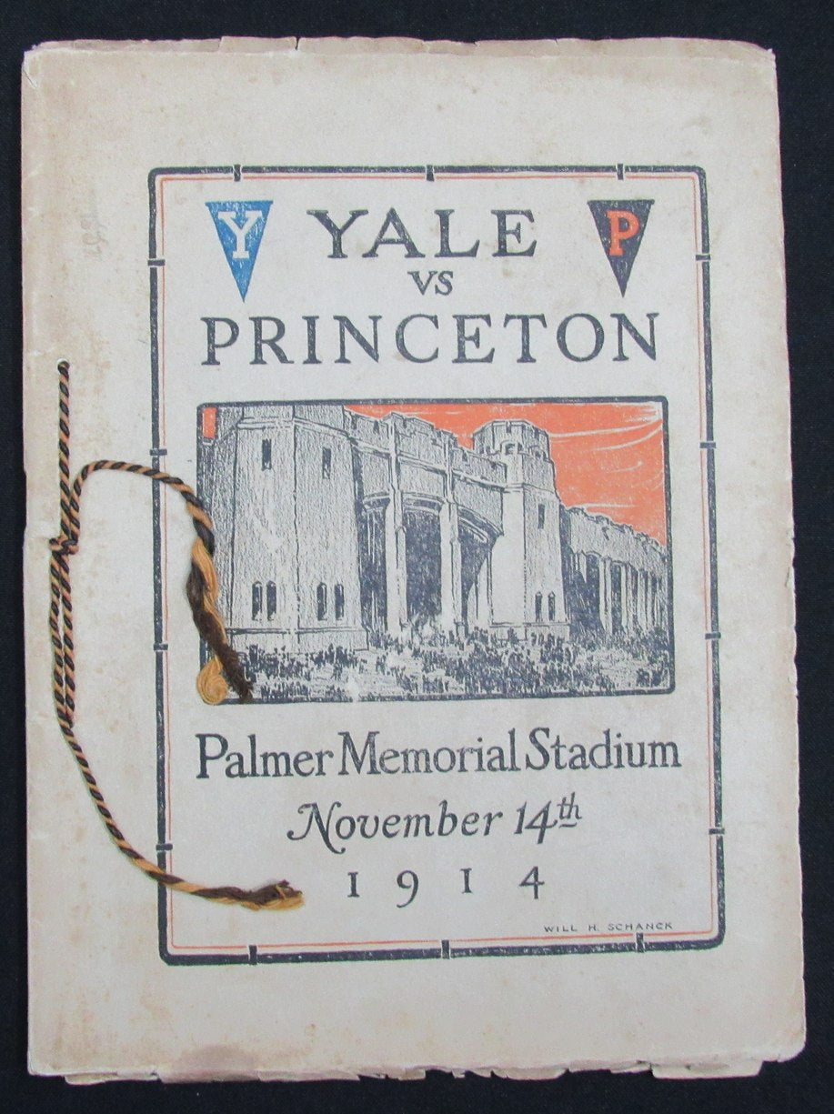 Yale vs. Princeton Vintage November 14, 1914 Football Game Program 200774