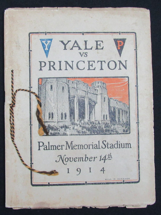 Yale vs. Princeton Vintage November 14, 1914 Football Game Program 200774