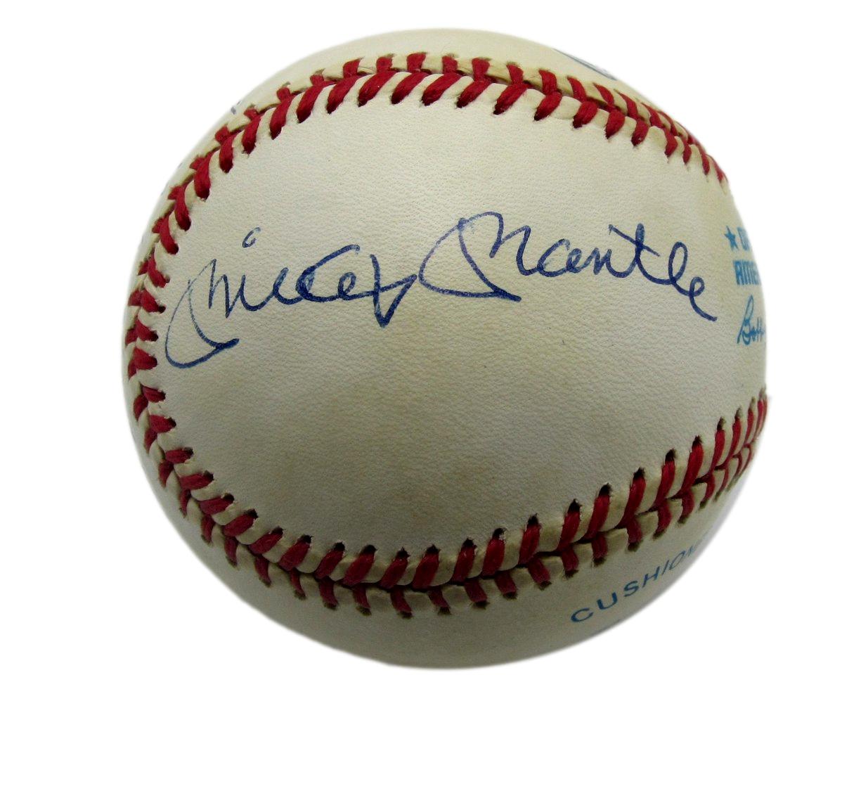 Mantle/Williams/DiMaggio/Musial Multi-Signed OAL Baseball RARE PSA/DNA 200076