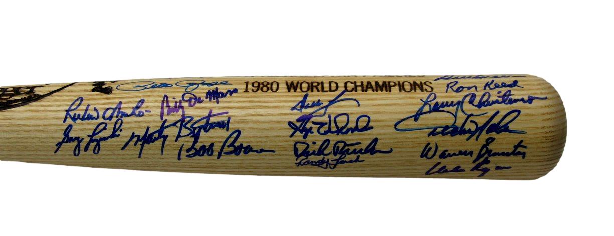 1980 World Series Champs Phillies Bat Signed by 32 Rose McGraw PSA/DNA 200767