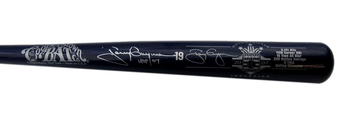 Tony Gwynn HOF Signed/Inscribed Cooperstown Statistic Bat Padres JSA 200103