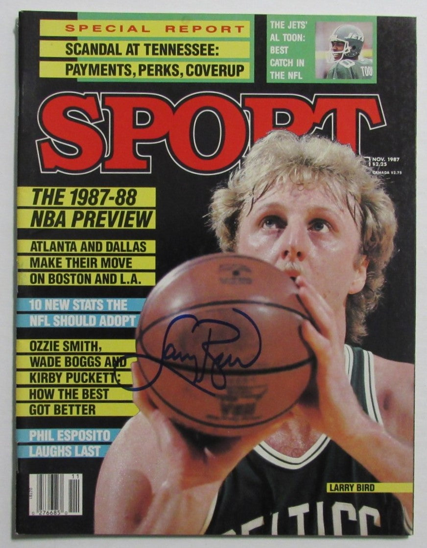 Larry Bird HOF Signed/Auto Nov 1987 SPORT Magazine Newstand PSA/DNA 199060