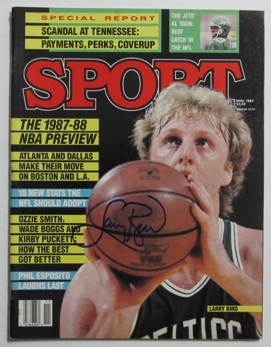Larry Bird HOF Signed/Auto Nov 1987 SPORT Magazine Newstand PSA/DNA 199060