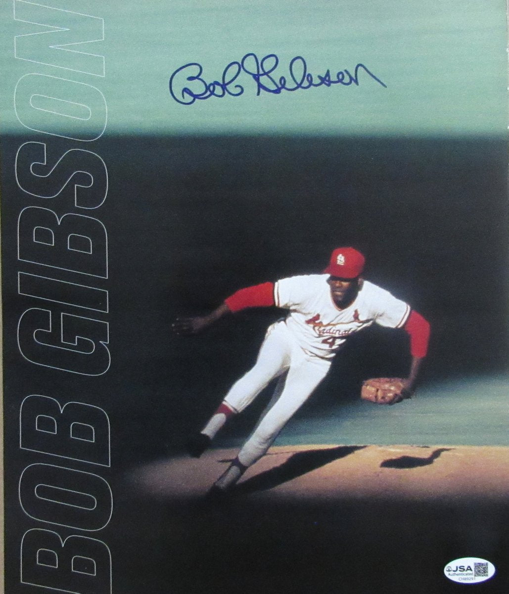 Bob Gibson HOF Signed/Autographed 10x12 Book Photo Cardinals JSA 200121