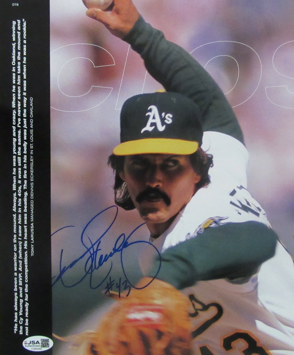 Dennis Eckersley HOF Signed/Autographed 10x12 Book Photo Oakland A's JSA 200132