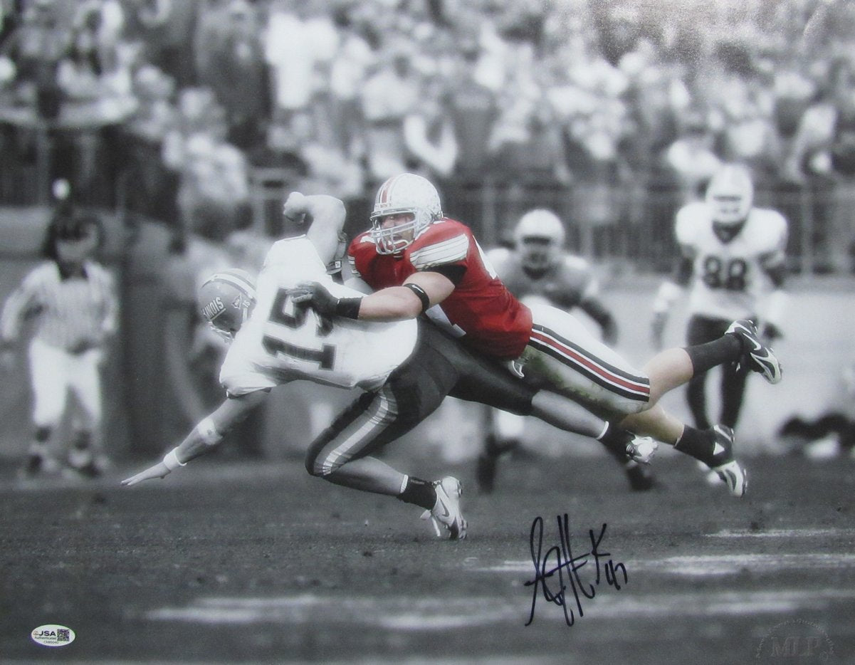 AJ Hawk Signed/Autographed 16x20 Photo Ohio State Buckeyes JSA 200109